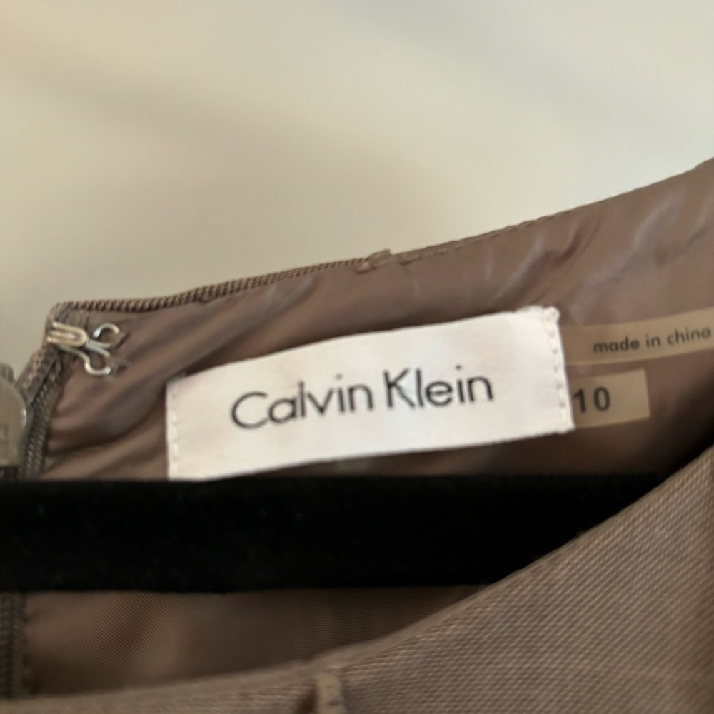 Calvin Klein Brown Pleated Dress - Picture 3 of 5